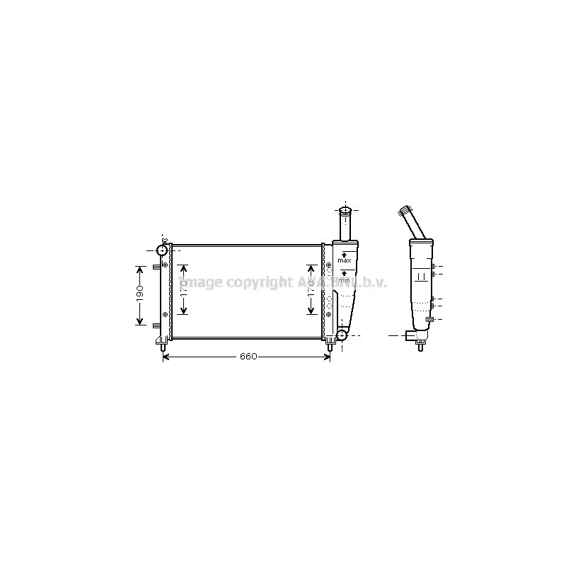 Radiateur, refroidissement du moteur AVA QUALITY COOLING FTA2290