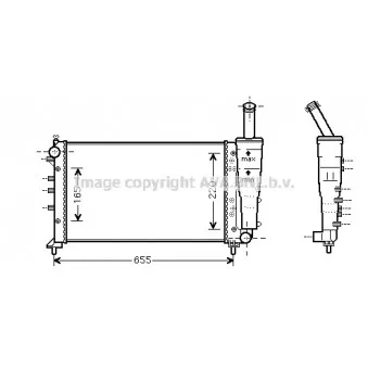 Radiateur, refroidissement du moteur AVA QUALITY COOLING FTA2299