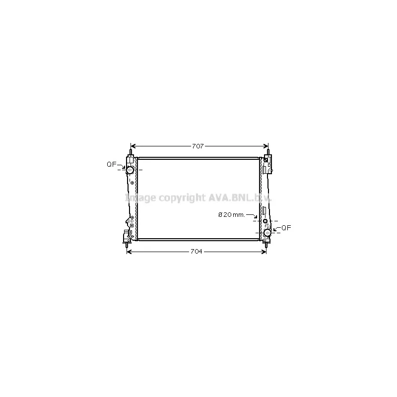 Radiateur, refroidissement du moteur AVA QUALITY COOLING FTA2312