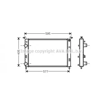 Radiateur, refroidissement du moteur AVA QUALITY COOLING FTA2316