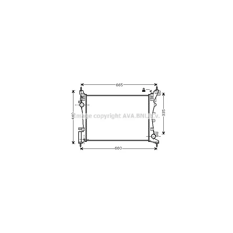 Radiateur, refroidissement du moteur AVA QUALITY COOLING FTA2318