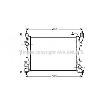 Radiateur, refroidissement du moteur AVA QUALITY COOLING FTA2358