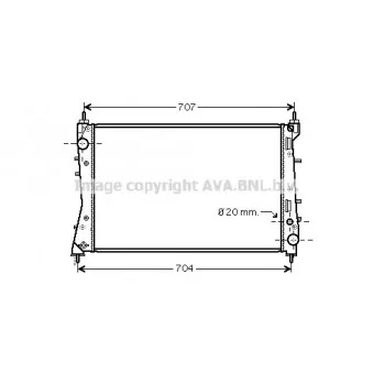 Radiateur, refroidissement du moteur AVA QUALITY COOLING
