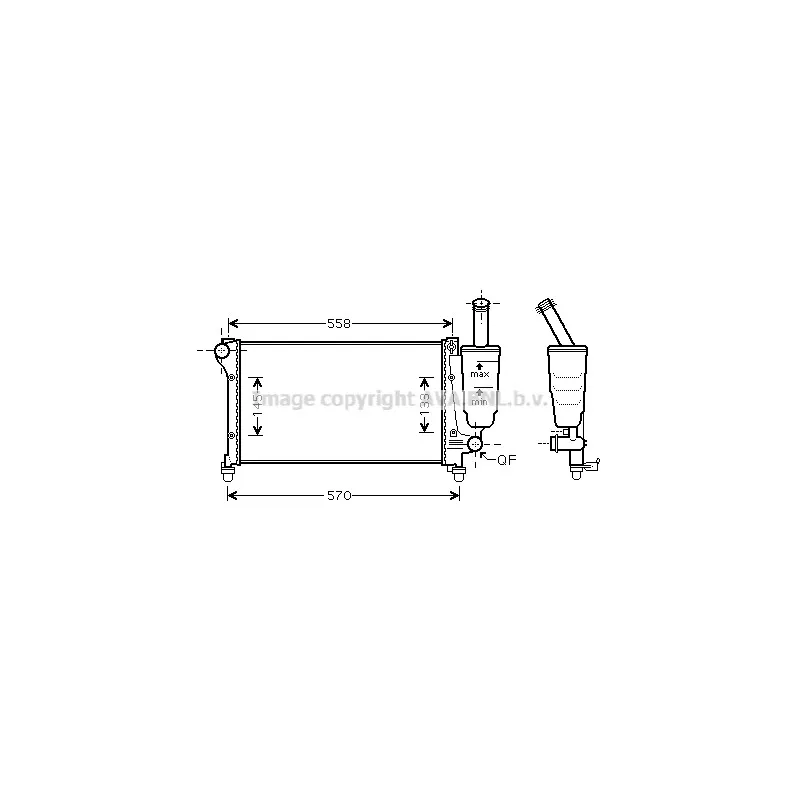Radiateur, refroidissement du moteur AVA QUALITY COOLING FTA2368