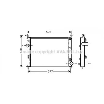 Radiateur, refroidissement du moteur AVA QUALITY COOLING FTA2371