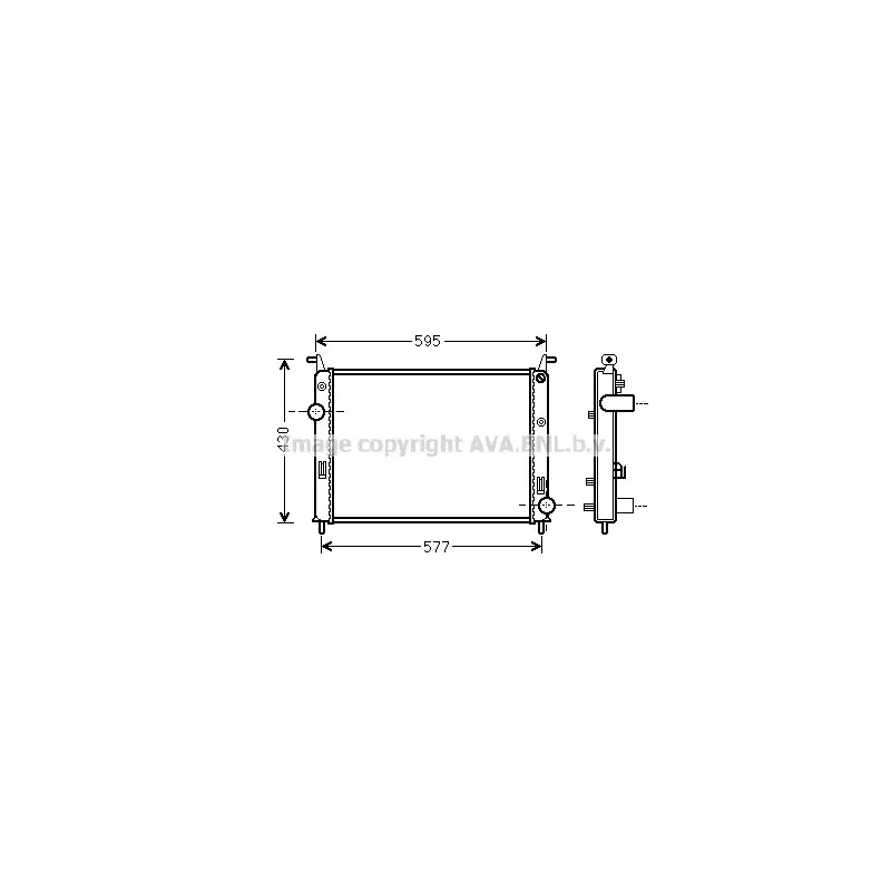 Radiateur, refroidissement du moteur AVA QUALITY COOLING FTA2371