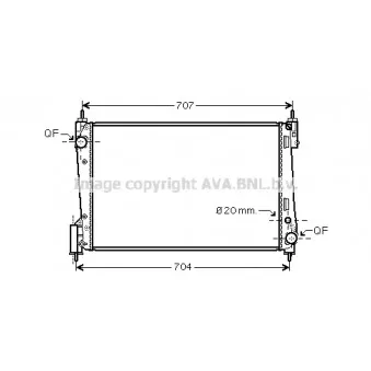Radiateur, refroidissement du moteur AVA QUALITY COOLING FTA2400