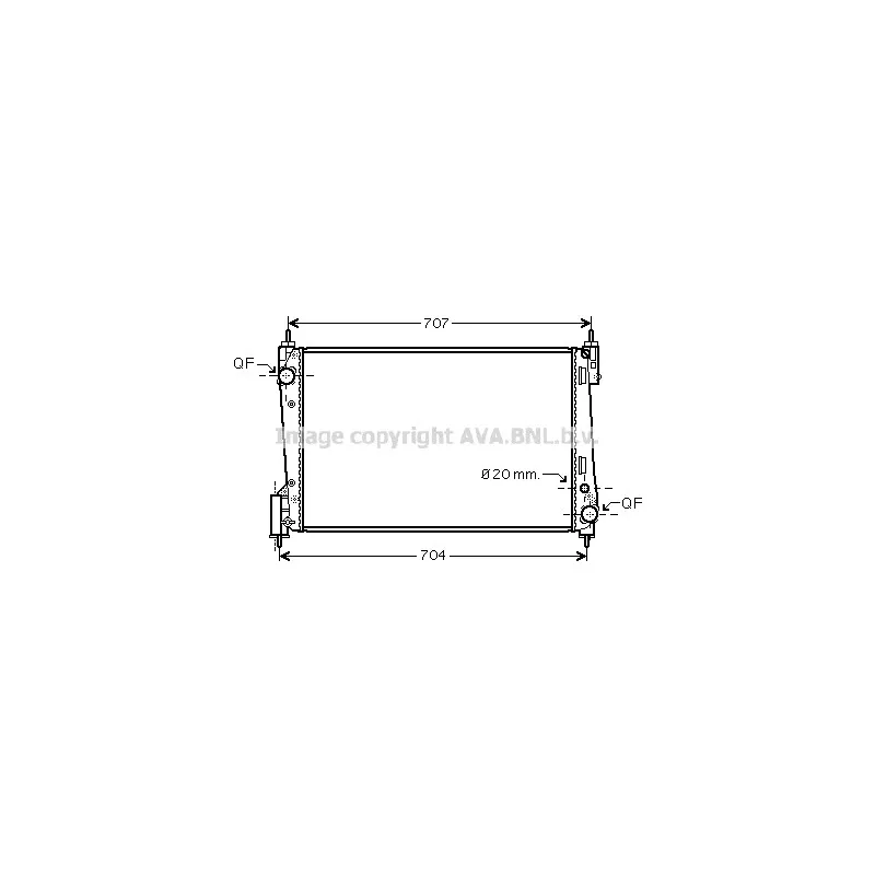 Radiateur, refroidissement du moteur AVA QUALITY COOLING FTA2400