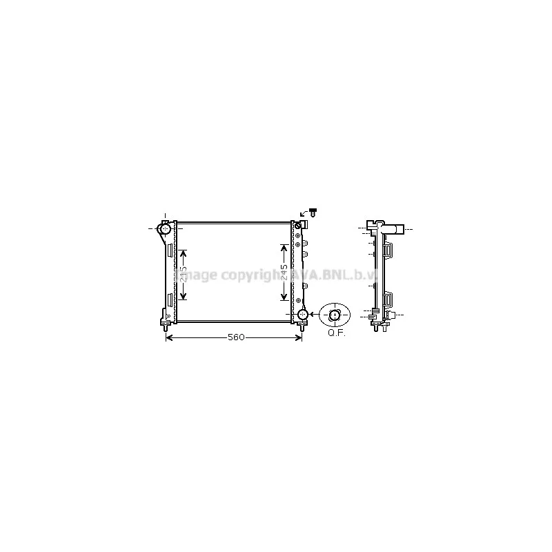 Radiateur, refroidissement du moteur AVA QUALITY COOLING FTA2403