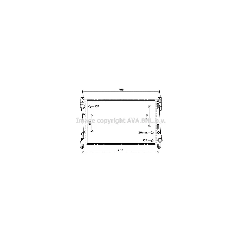 Radiateur, refroidissement du moteur AVA QUALITY COOLING FTA2449