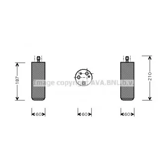 Filtre déshydratant, climatisation AVA QUALITY COOLING FTD073