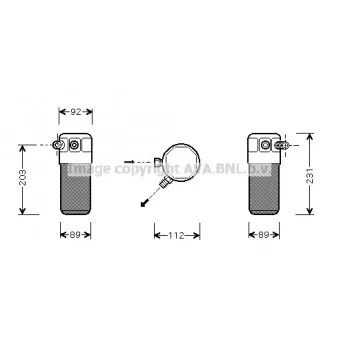 Filtre déshydratant, climatisation AVA QUALITY COOLING FTD105