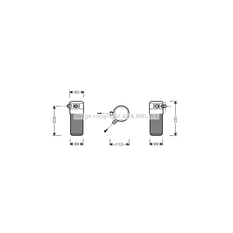 Filtre déshydratant, climatisation AVA QUALITY COOLING FTD105
