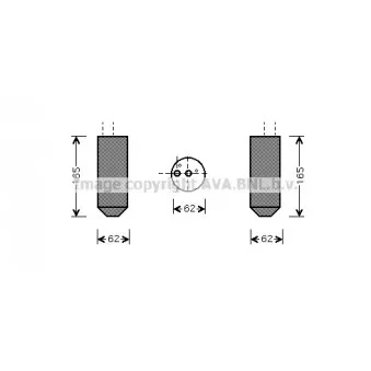 Filtre déshydratant, climatisation AVA QUALITY COOLING FTD348