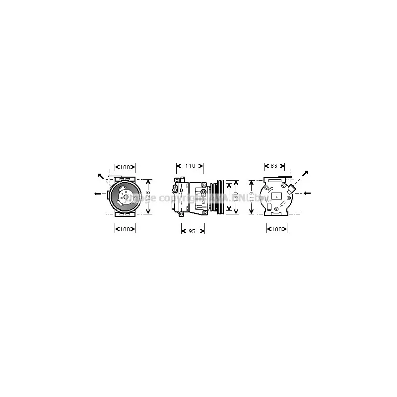 Compresseur, climatisation AVA QUALITY COOLING FTK035