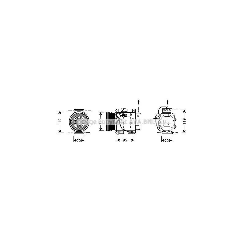Compresseur, climatisation AVA QUALITY COOLING FTK036