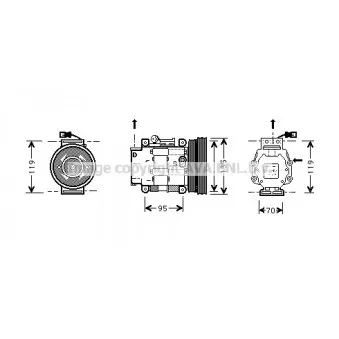 Compresseur, climatisation AVA QUALITY COOLING FTK041