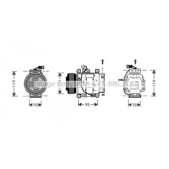 Compresseur, climatisation AVA QUALITY COOLING FTK042