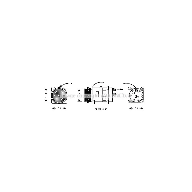 Compresseur, climatisation AVA QUALITY COOLING FTK064