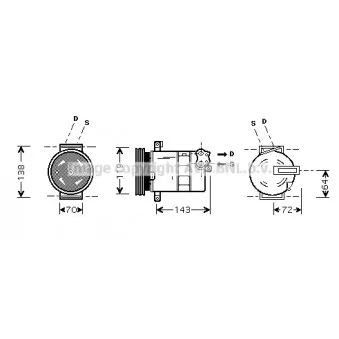 Compresseur, climatisation AVA QUALITY COOLING FTK086
