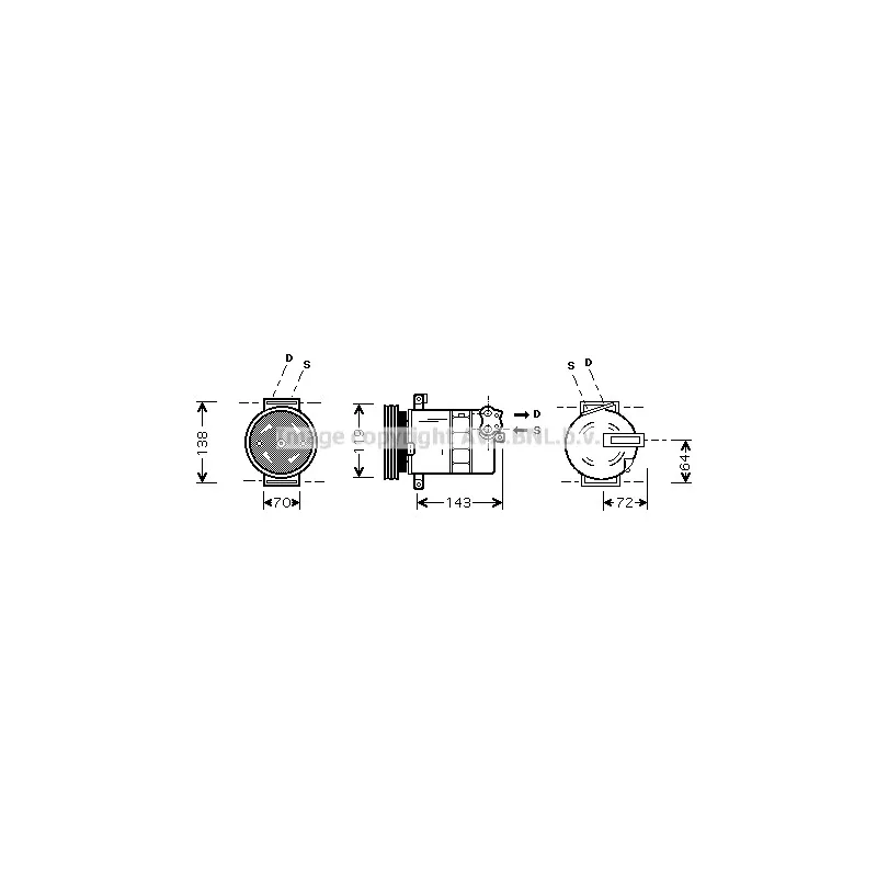 Compresseur, climatisation AVA QUALITY COOLING FTK086