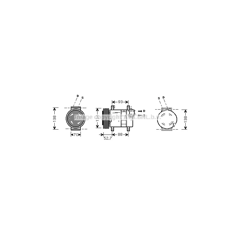Compresseur, climatisation AVA QUALITY COOLING FTK088