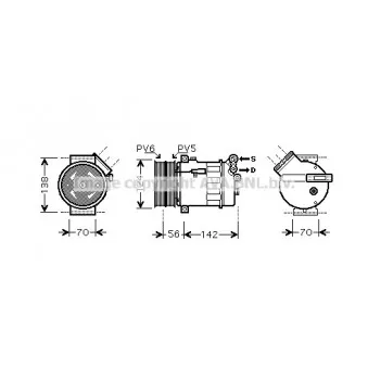Compresseur, climatisation AVA QUALITY COOLING FTK363