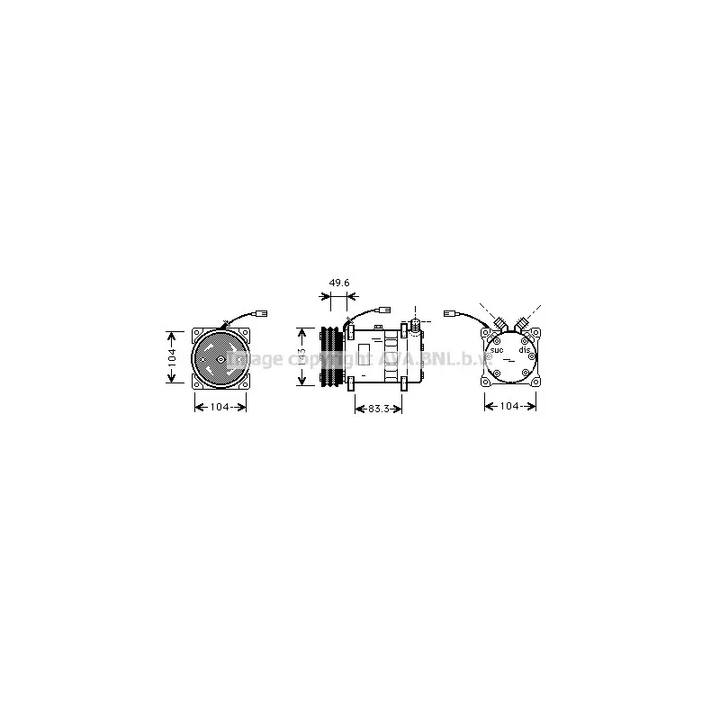Compresseur, climatisation AVA QUALITY COOLING FTK373
