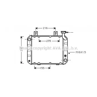 Radiateur, refroidissement du moteur AVA QUALITY COOLING