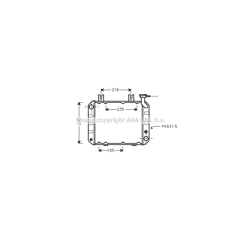 Radiateur, refroidissement du moteur AVA QUALITY COOLING HD2003