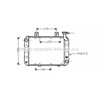 Radiateur, refroidissement du moteur AVA QUALITY COOLING HD2007