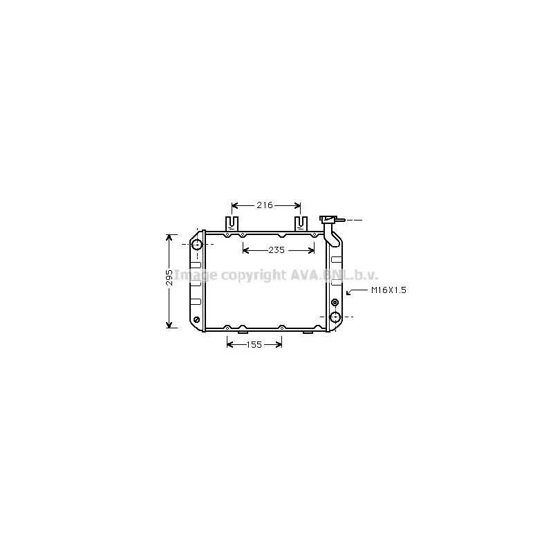 Radiateur, refroidissement du moteur AVA QUALITY COOLING HD2007