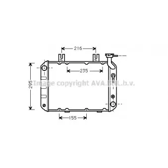 Radiateur, refroidissement du moteur AVA QUALITY COOLING