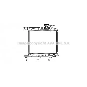 Radiateur, refroidissement du moteur AVA QUALITY COOLING HD2018