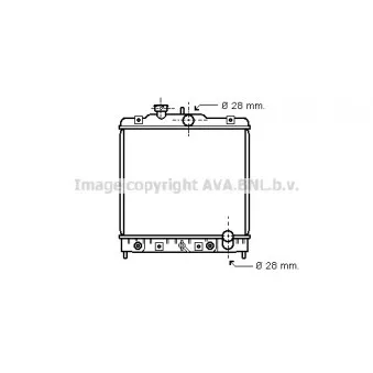 Radiateur, refroidissement du moteur AVA QUALITY COOLING HD2021