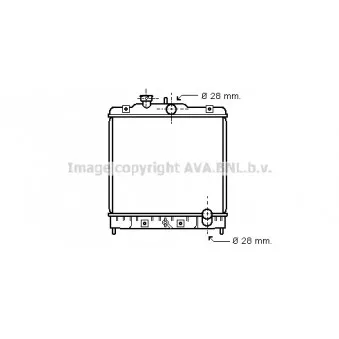 Radiateur, refroidissement du moteur AVA QUALITY COOLING HD2031