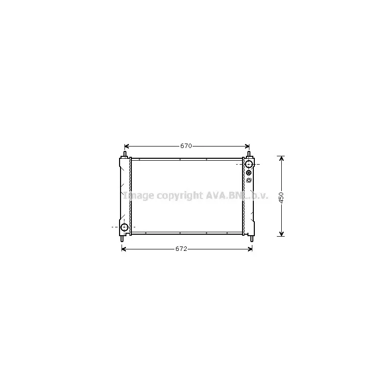 Radiateur, refroidissement du moteur AVA QUALITY COOLING HD2036