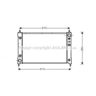 Radiateur, refroidissement du moteur AVA QUALITY COOLING HD2037