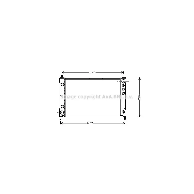 Radiateur, refroidissement du moteur AVA QUALITY COOLING HD2037
