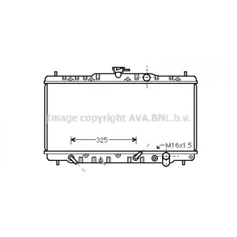 Radiateur, refroidissement du moteur AVA QUALITY COOLING HD2041