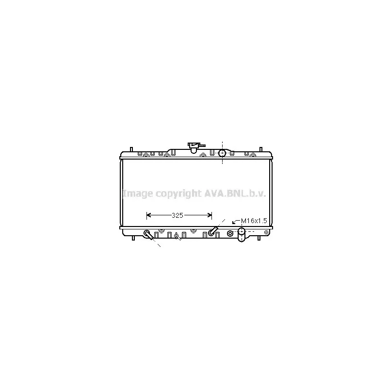 Radiateur, refroidissement du moteur AVA QUALITY COOLING HD2041