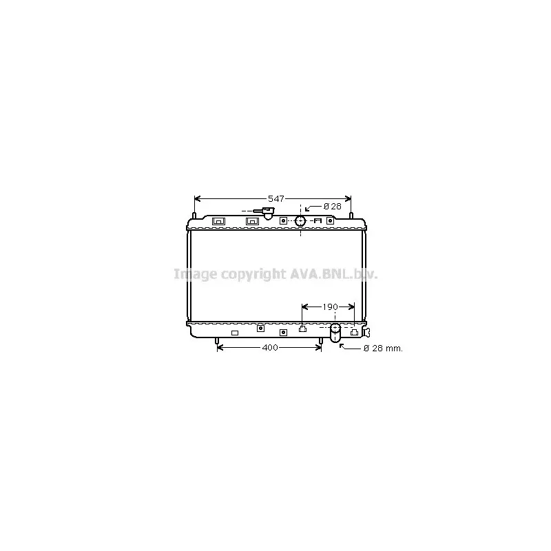 Radiateur, refroidissement du moteur AVA QUALITY COOLING HD2042