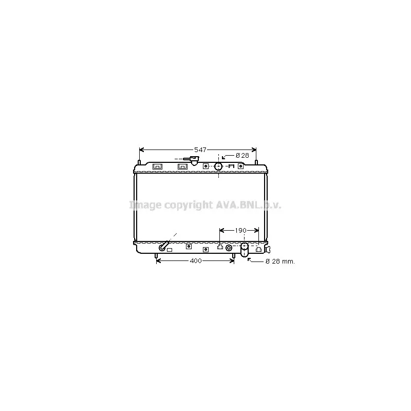 Radiateur, refroidissement du moteur AVA QUALITY COOLING HD2043