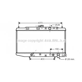 Radiateur, refroidissement du moteur AVA QUALITY COOLING HD2045