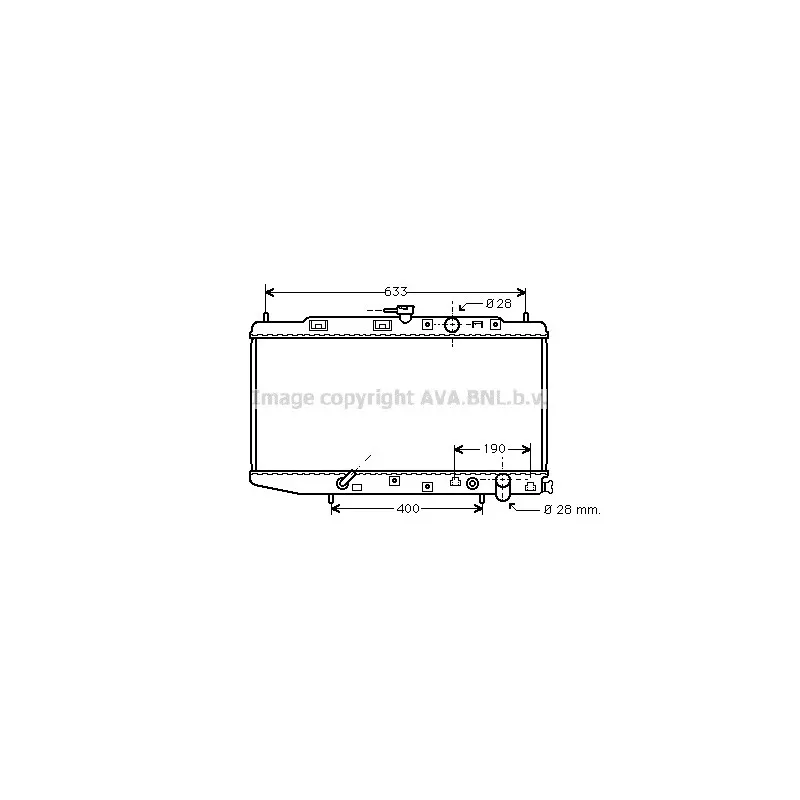 Radiateur, refroidissement du moteur AVA QUALITY COOLING HD2045