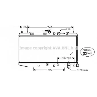 Radiateur, refroidissement du moteur AVA QUALITY COOLING HD2047