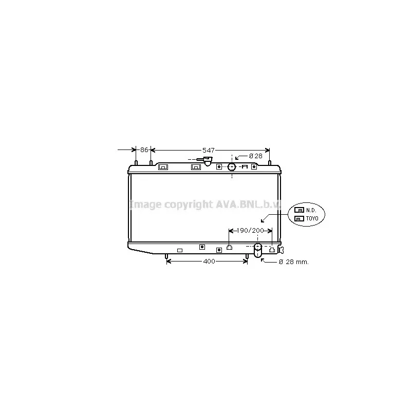 Radiateur, refroidissement du moteur AVA QUALITY COOLING HD2047