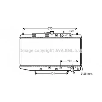 Radiateur, refroidissement du moteur AVA QUALITY COOLING HD2048