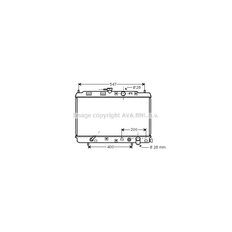 Radiateur, refroidissement du moteur AVA QUALITY COOLING HD2051