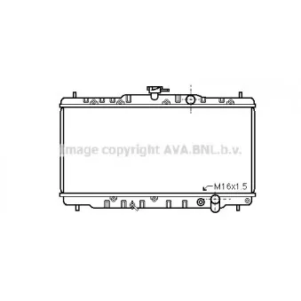 Radiateur, refroidissement du moteur AVA QUALITY COOLING HD2054